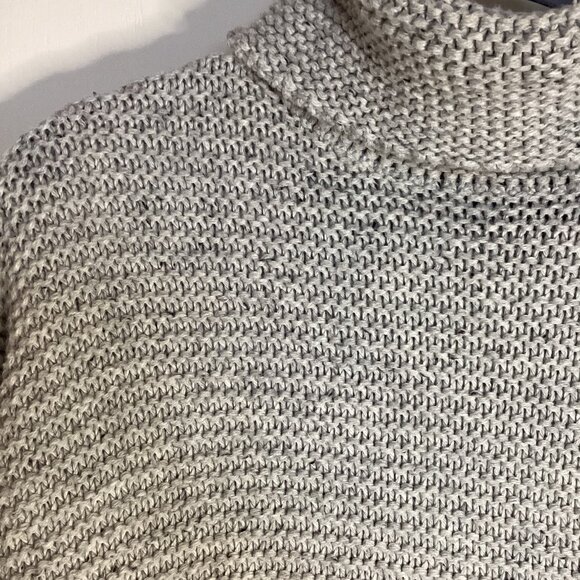 Land's End Women's Chunky Knit Gray Sweater Tunic Pullover Size 1X Comfy Cozy - Picture 4 of 7